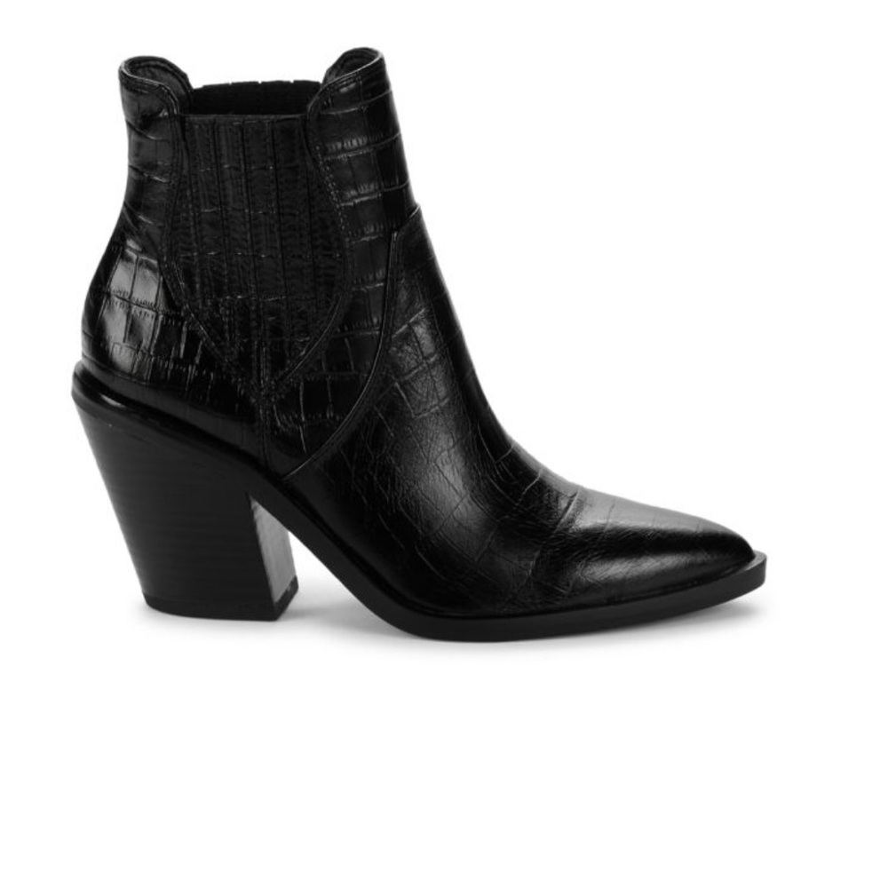 Rebecca Minkoff Sabana Too Black Croc Bootie 9.5